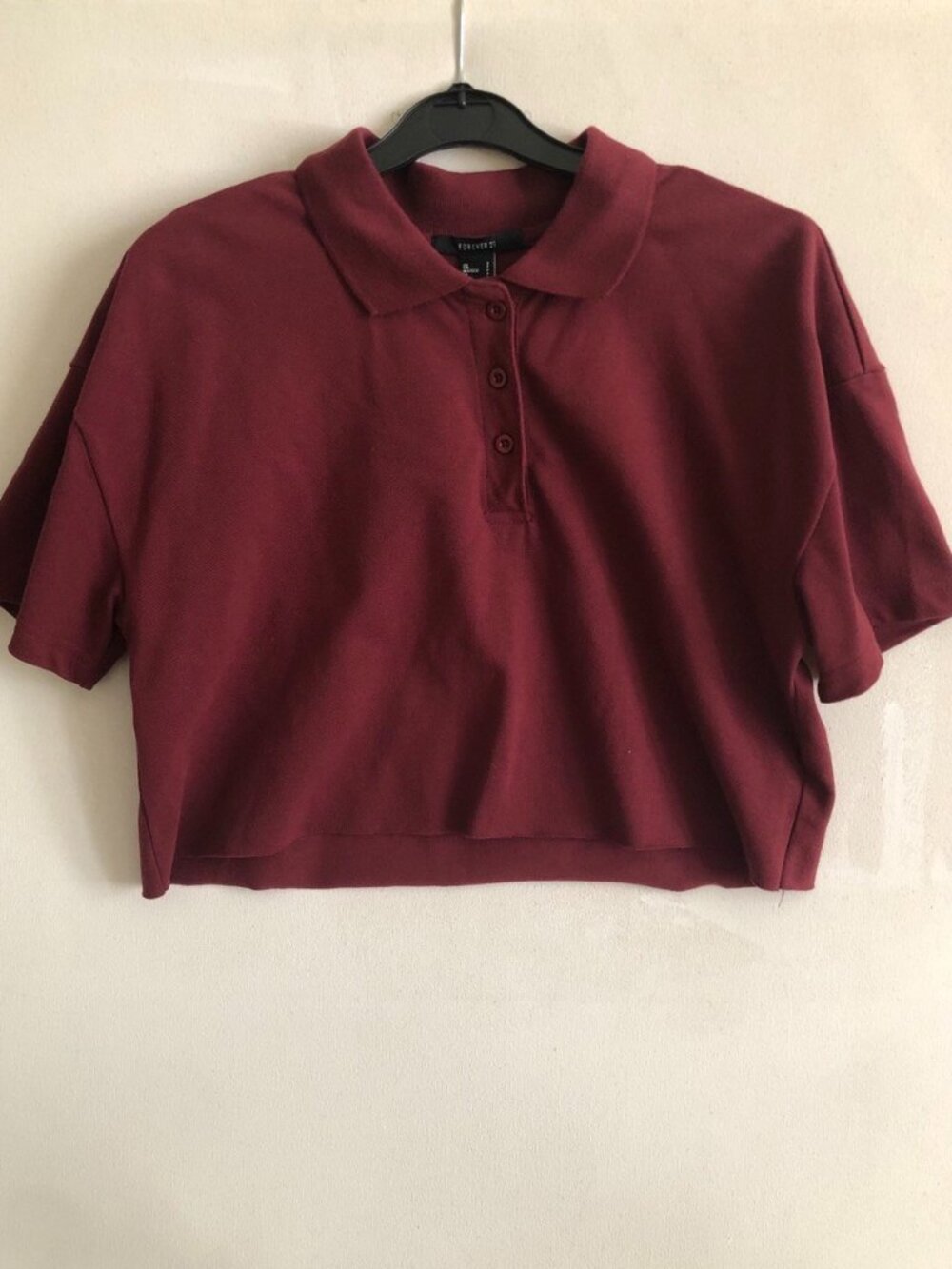 NWT Forever21 burgundy crop top